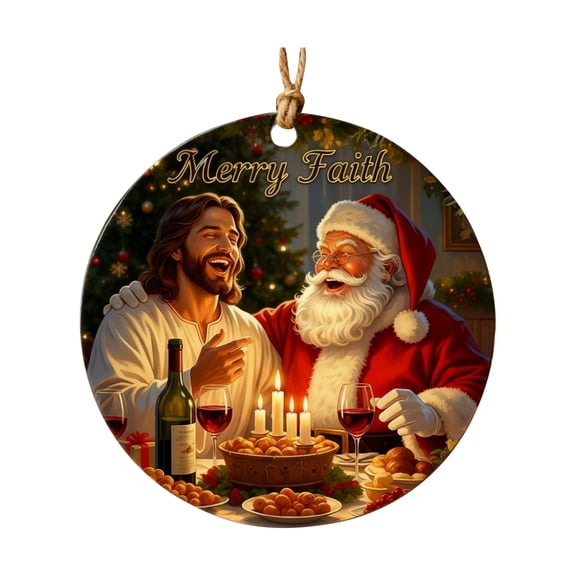 Cheers of Heaven 2D Acrylic Letter Christmas Ornaments, Alphabet Hanging Pendants for Xmas Tree Decor, Holiday Party and Festive Home Decor,B