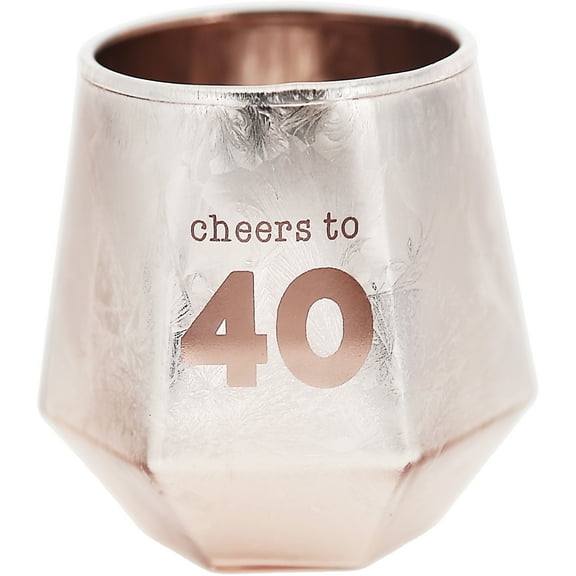 Pavilion Gift Company - Cheers to 40 - 3 oz Geometric Shot Glass