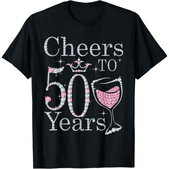 Cheers to 50 Years 1972 50Th Birthday Gift For Womens T-Shirt