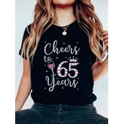 Cheers to 65 Years 1954 65Th Birthday Gift Tee for Women T-Shirt