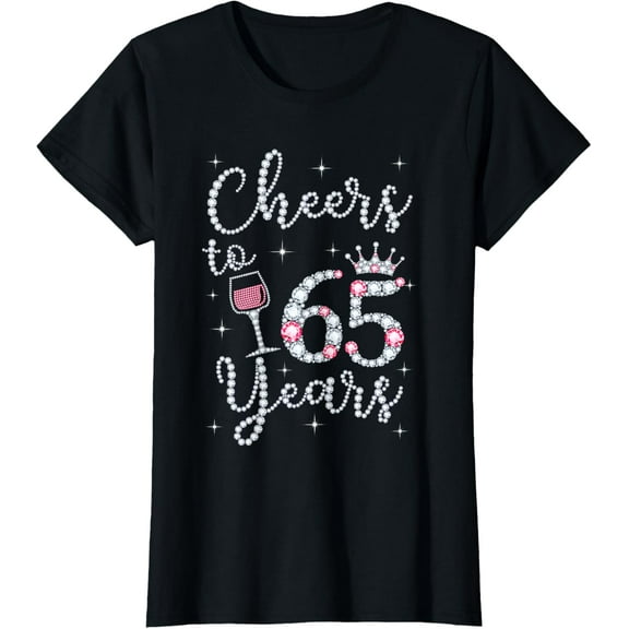 Cheers to 65 Years 1954 65Th Birthday Gift Tee for Women T-Shirt
