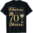 thumbnail image 1 of Cheers to 70 Years 70th Queen's Birthday 70 Years Old T-Shirt100% cotton, 1 of 5