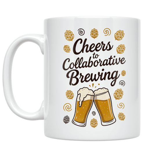 Cheers to Collaborative Brewing - Homebrew Networking Enthusiast - 11 oz Ceramic Coffee Mug