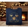 thumbnail image 1 of Cheers to Cozy Nights Embroidered Sweatshirt | Holiday Cocktail Trio Sweater | Cozy Winter Drink Lover Gift, 1 of 4