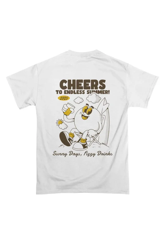 Cheers to Endless Summer Retro Surfing Mascot Illustration T-Shirt Tee Gift For Him Merch