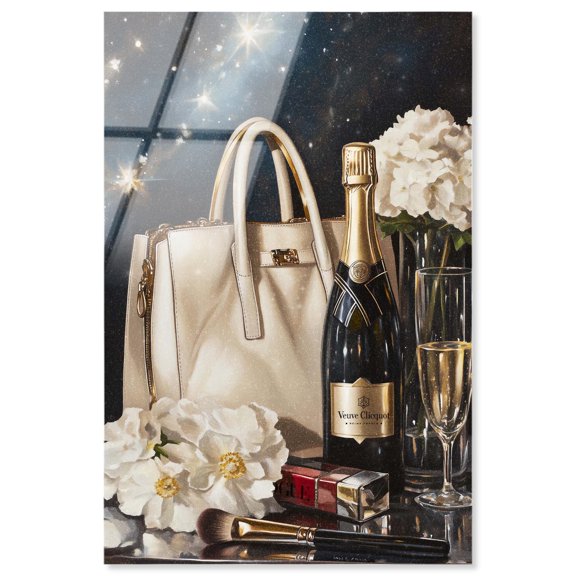 Cheers to Starry Glam Acrylic Fashion Art Print by Art Remedy, Ready to Hang, 24 x 36