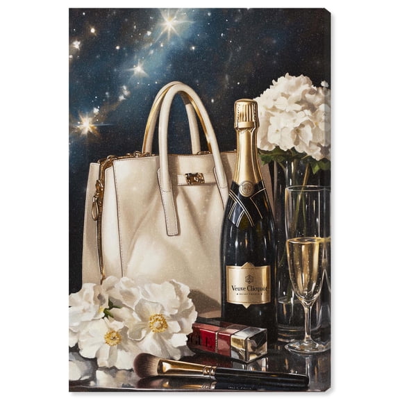 Cheers to Starry Glam Canvas Fashion Art Print by Art Remedy, Gallery Wrapped, 10 x 15