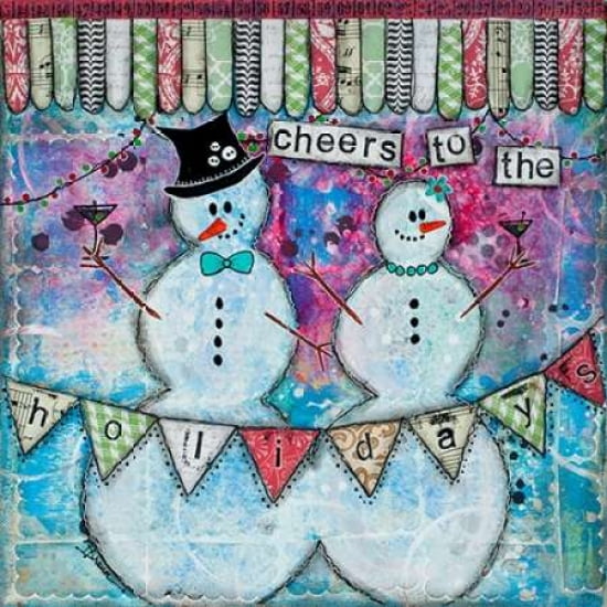 Cheers to the Holidays Canvas Art - Denise Braun (24 x 24)