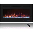 Cheerway 72 inch Wall Mounted &Recessed in Wall Electric Fireplace with