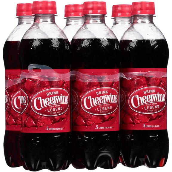 Cheerwine 16.9 Fl Oz, 6 Pack Bottles
