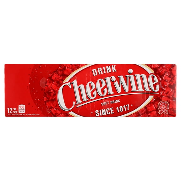 Cheerwine Cherry Fridge Pack Soft Drink, 12 Ounce (12 Cans)