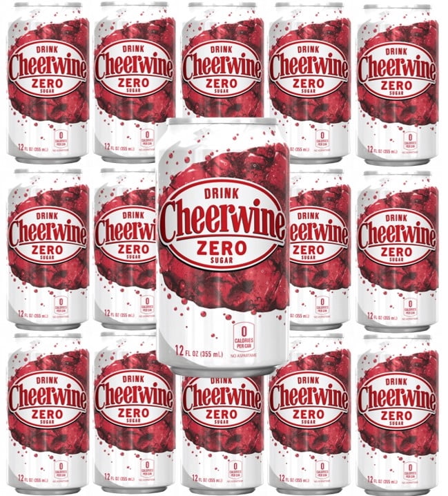 Cheerwine Zero Sugar Cherry Fridge Pack Soft Drink, 12 Ounce (Pack of 18)