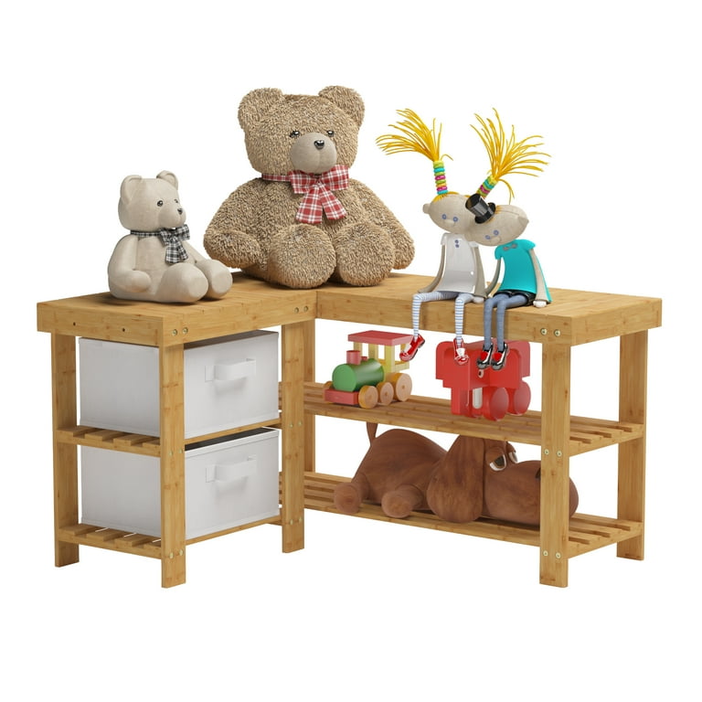 Bamboo toy store box
