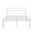 thumbnail image 1 of Cheerwing Modern Metal Storage Platform Bed, Full, White, 1 of 4