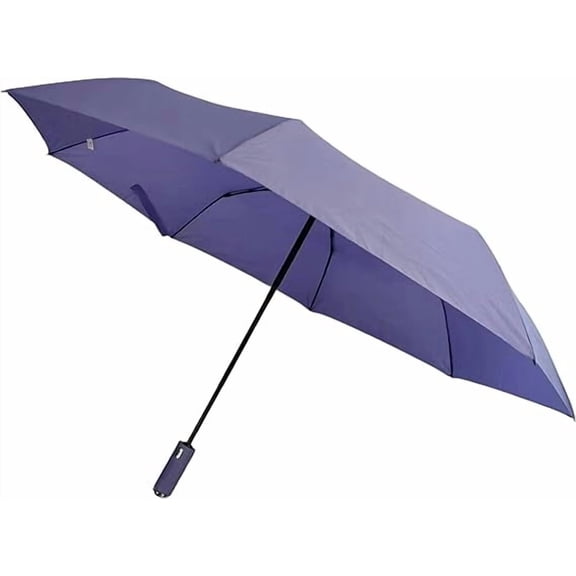Cheery LED Umbrella - 3 Fold Flashlight Umbrella for Rain & Sun - Automatic Folding Umbrella with Light in Handle - Running, Hiking, Camping, Travel Essential (Purple)