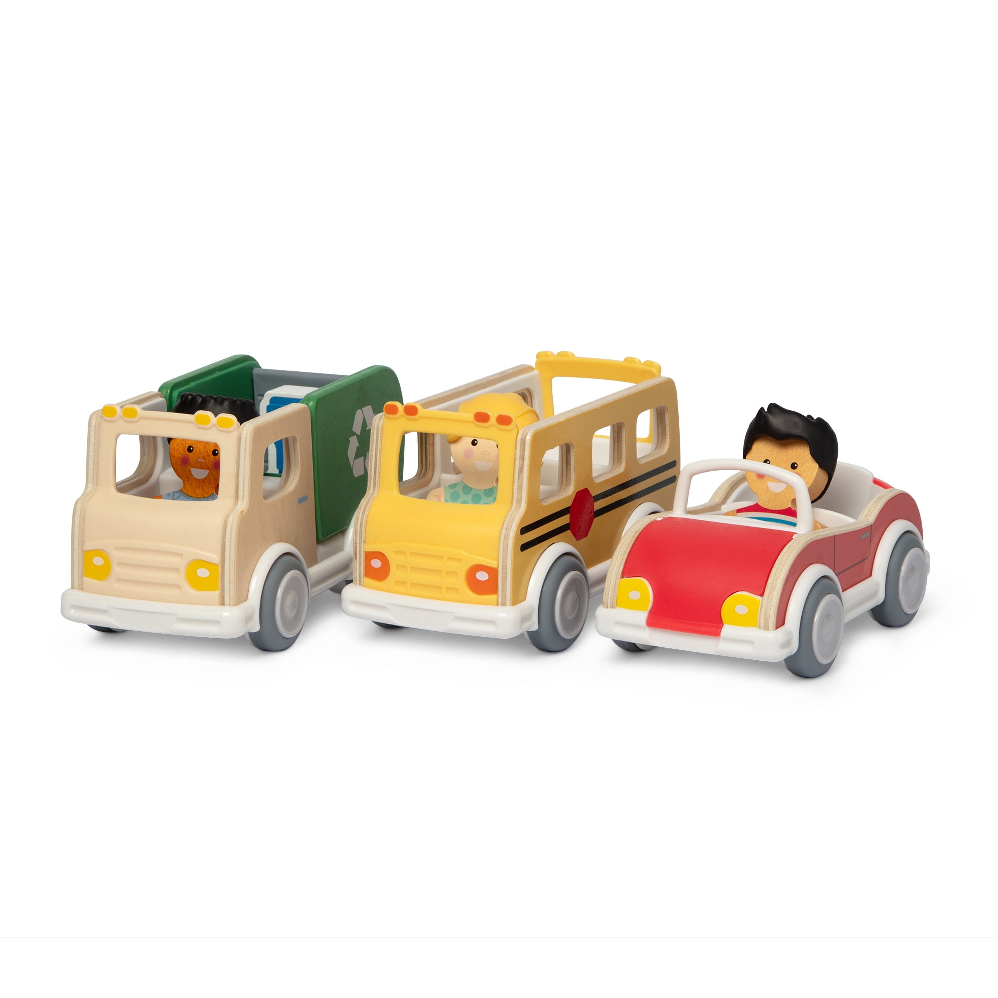 Melissa & Doug Cheery Lane Vehicles Set with 3 Figures, Ages 2+