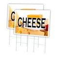 thumbnail image 1 of Cheese 2 Pack Of 24" x 36" Yard Sign & Stake | Advertise Your Business | Stake Included Image On Front Only | Made in The USA, 1 of 3
