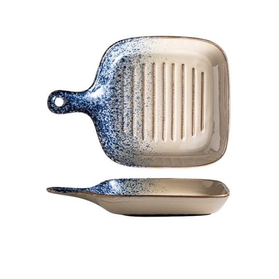 Cheese Baked Rice Baking Plate High Temperature Ceramic Afternoon Tea Restaurant Dim Sum Snack Plate