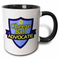 thumbnail image 1 of 3drose, Cheese Ball Advocate Support Design, 15oz Two-tone Black Mug, 1 of 6