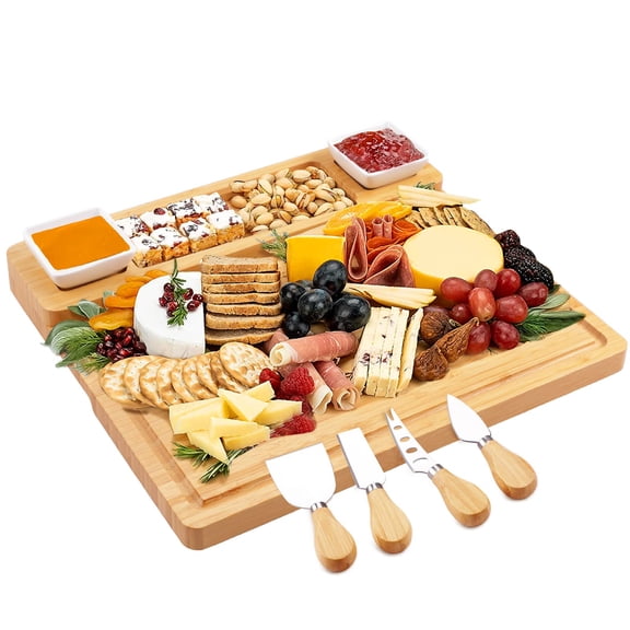Cheese Board Set Bamboo Large Charcuterie Tray