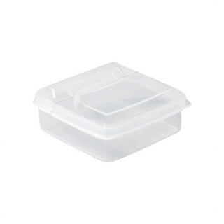 Double rectangle food container (ham and cheese)