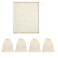 thumbnail image 1 of Cheese Cloths for Straining, 5Pcs Hemmed Reusable Unbleached Cotton Strainer Bags, Fine Mesh Muslin Cloth for Making Yogurt, Cold Brew Coffee, Juices, and Cooking Turkey, Straining Cheesecloth, 1 of 6