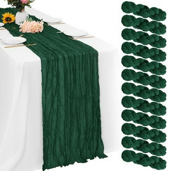 Cheese Cloths Table Runner, 90X180Cm (70'') Woven Fabric Decor, For Teen Parties, Weddings, Farmhouse Events, And Home Styling, Bohemian Textured Design For Tabletop And Room