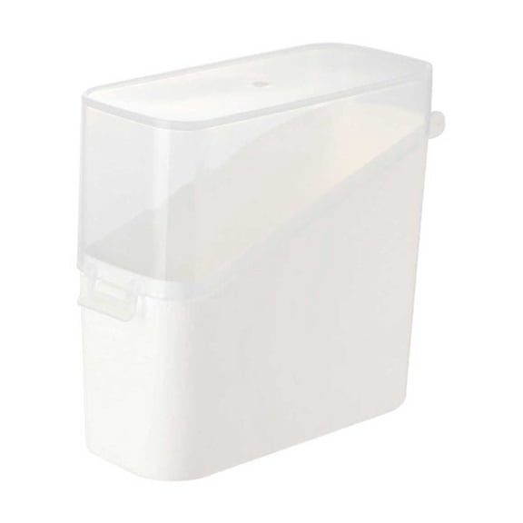 Cheese Container With Flip Lid Clear Storage Box Airtight Fridge Butter Sliced Cheese Keeper For Fruit Vegetable Snack Refrigerator(White-10.5Cm)