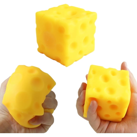 Cheese Cubes Squishy Toys Stress Balls for Adults and s (1PCS) Stretchy Sensory Fidget Toys Stress Ball Stress Relief Toy Party Favors Squeeze Ball Autism Sensory Toys for Autistic