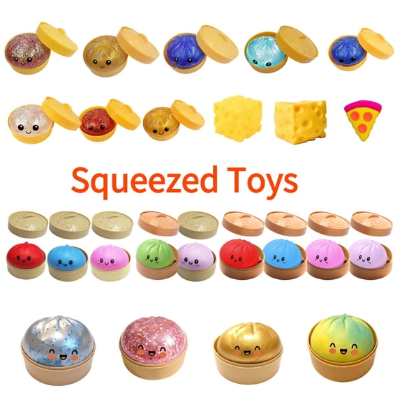 Cheese Cubes Toys Stress Balls for Adults Realistic Food Squishies Fidget Toys Anxiety Relief Desk Toys Office Classroom Stress Relief