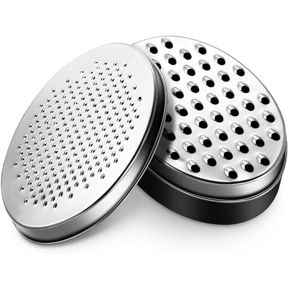 Cheese Grater Citrus Lemon Zester with Food Storage Container & Lid - Perfect For Hard Parmesan Or Soft Cheddar Cheeses, Ginger, Vegetables, Butter, Chocolate & Nutmeg (Black)
