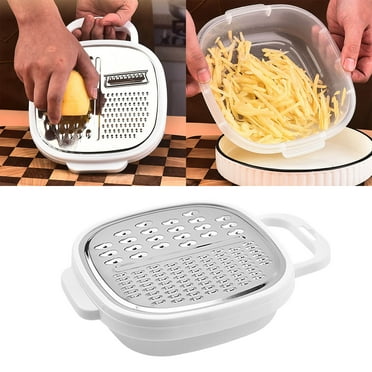 Cheese Grater with Container and Lid - Stainless Steel Grater Bowl with Handle for Easy Shredding - for Vegetables Cheese and More Ideal Kitchen Gadget