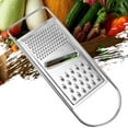 thumbnail image 1 of Cheese Grater Handheld, 2025 New Flat Coarse Stainless Steel Graters for Kitchen, Food Grater with Anti- Handle, for Potato, Vegetable, Butter, Cheese, Kitchen Gadgets, 1 of 4