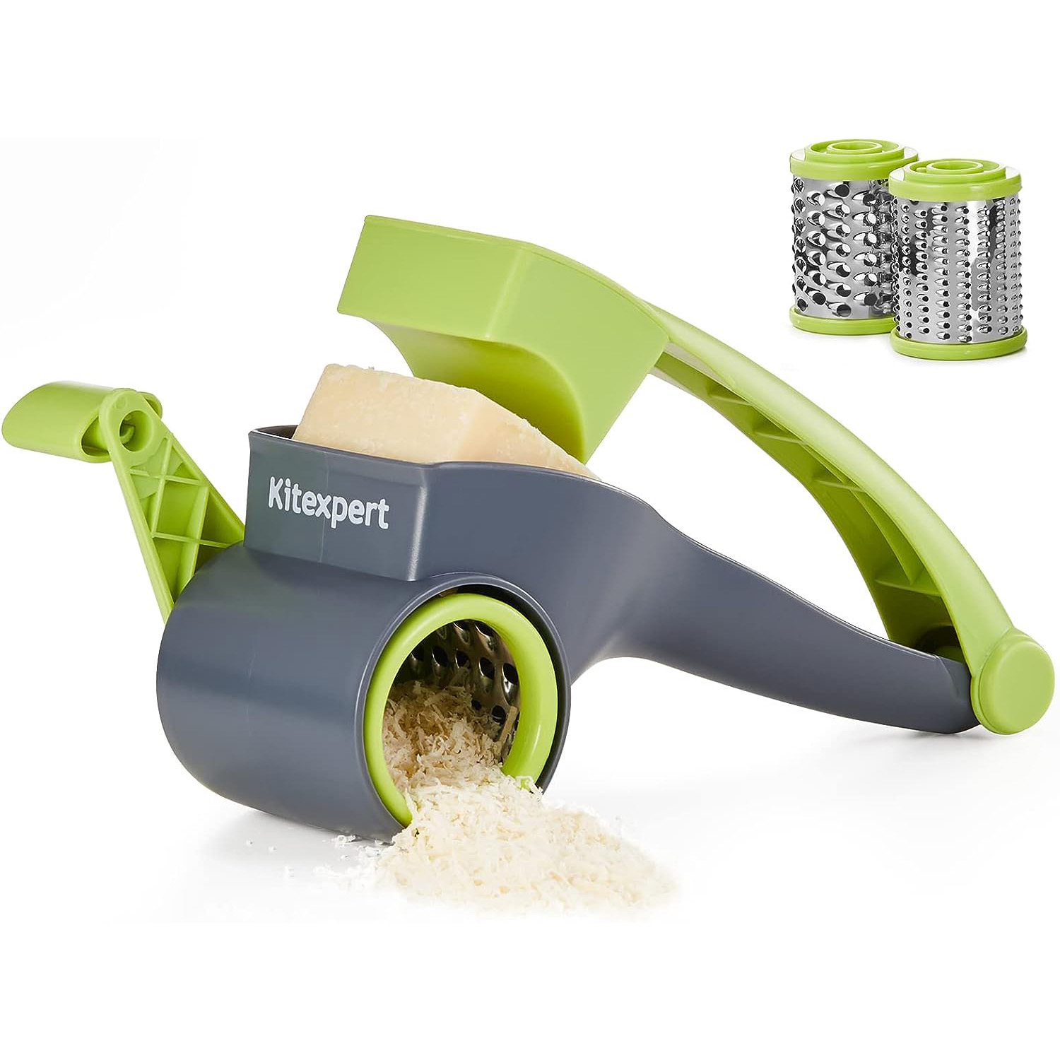 Cheese Grater with Handle, KITEXPERT Parmesan Cheese Grater, Handheld