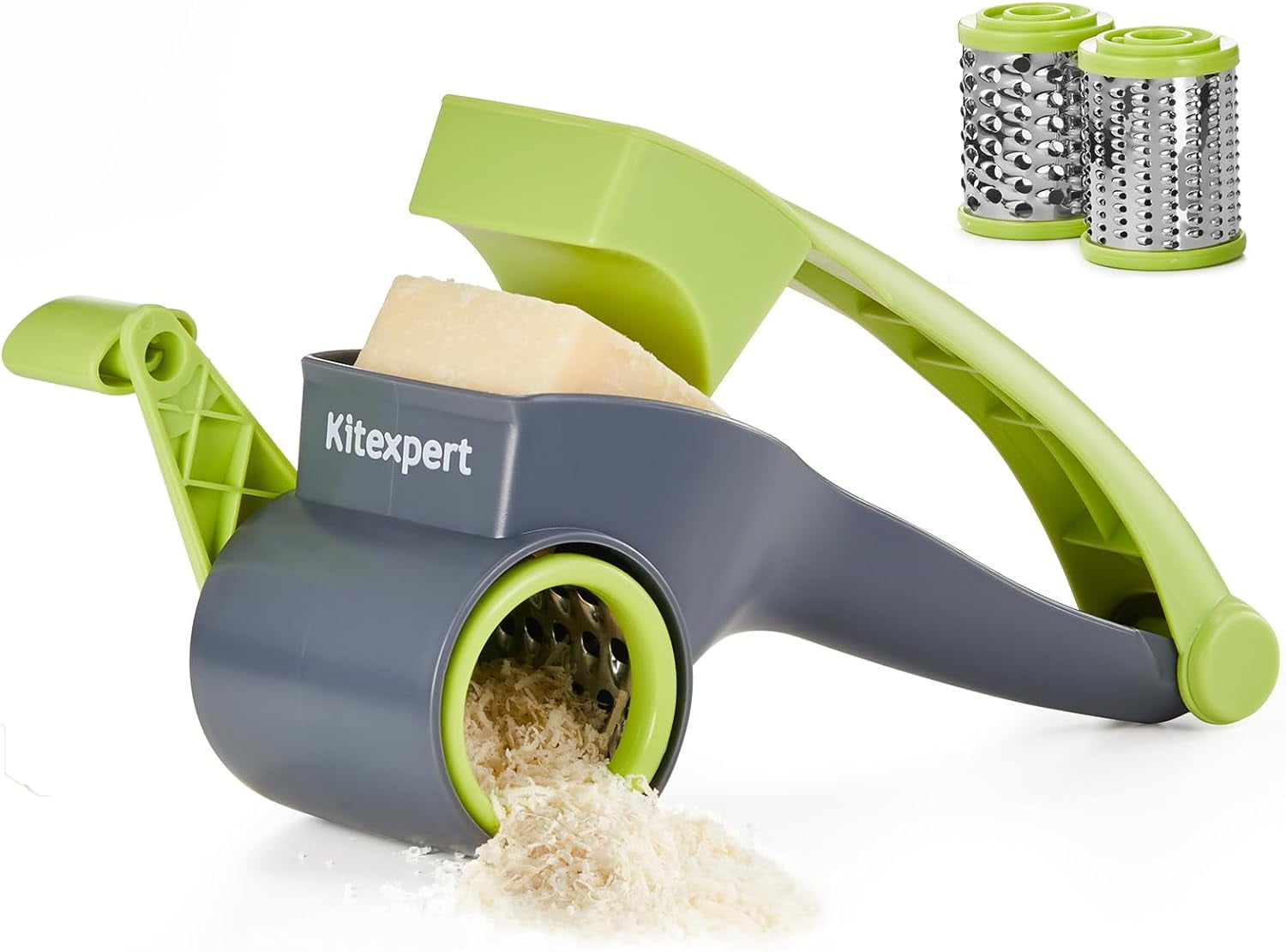 Cheese Grater with Handle, KITEXPERT Parmesan Cheese Grater, Handheld