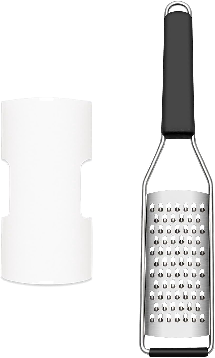 Ourokhome Stainless Steel Cheese Grater & Lemon Zester - 8.86 Inch Long Kitchen Zester For Parmesan, Chocolate, Citrus, Ginger