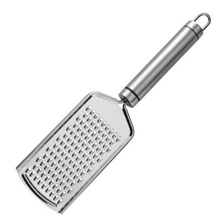 Cheese Grater, Stainless Steel Square Comfortable Grips Coarse