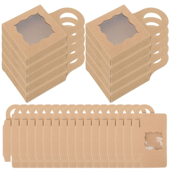 25Pcs Portable Wine Box Paper Storage Case for Handheld Wine Gift Box Home Supplies