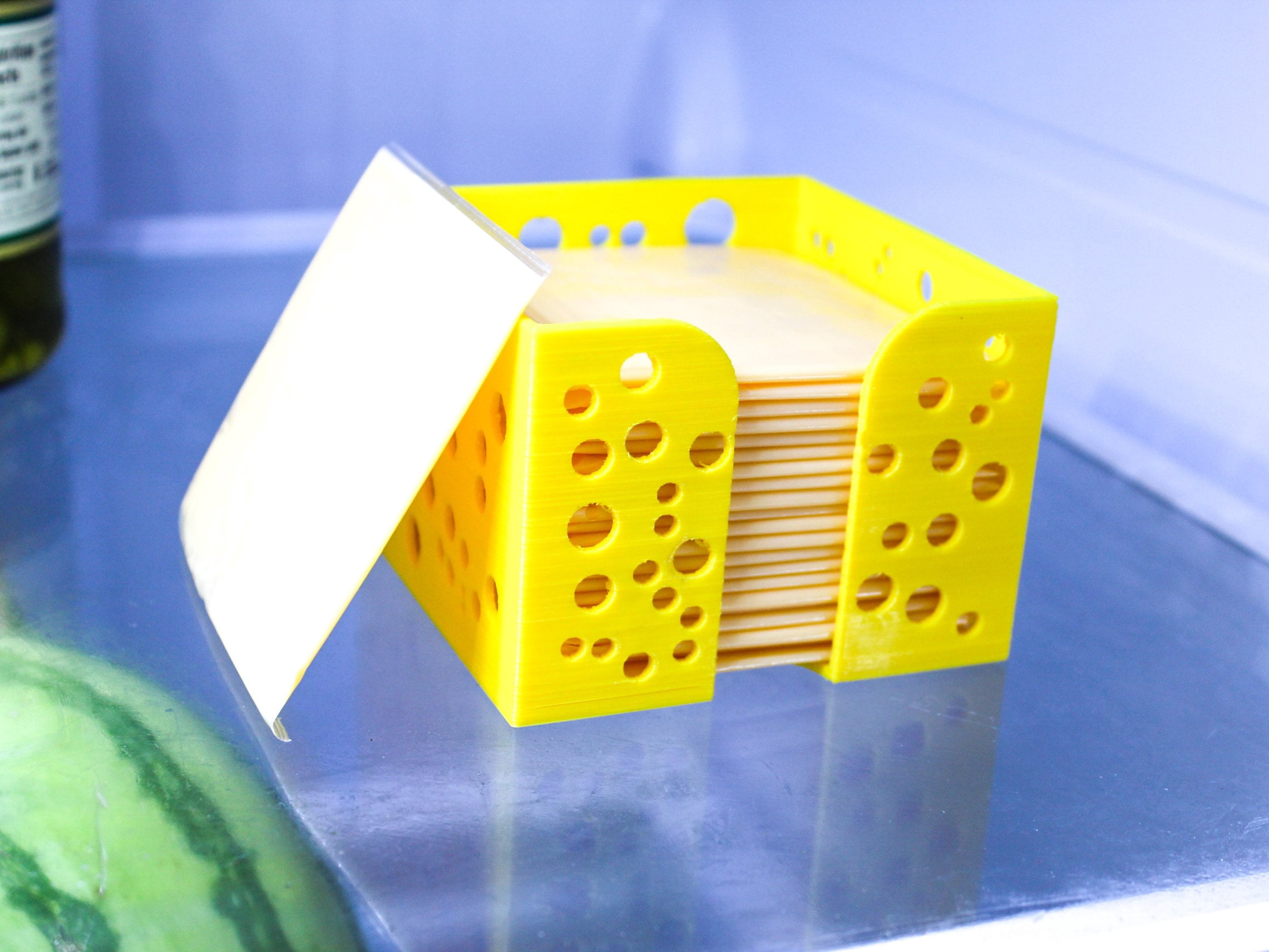Cheese Holder Tray for Square Singles Slices