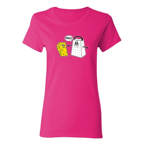 Cheese Hugz Sarcastic Novelty Gift Idea Adult Humor Funny Women's Casual Tees