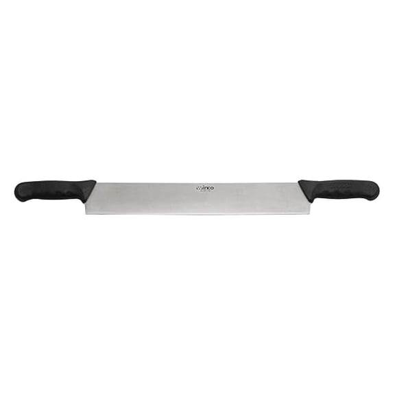 Cheese Knife Double Handle 15 Inch Blade - Stainless Steel Cheese Slicer for Cheeses, Cakes, Vegetables, Soaps - Professional & Home Kitchen Tool