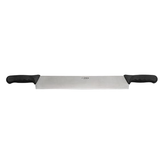 Cheese Knife Double Handle 15 Inch ~ Professional Cake & Cheese Slicer ~ 5 Inch Black Handles ~ Versatile for Cheeses, Cakes, Vegetables & Soaps