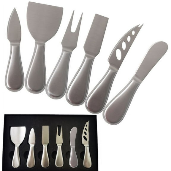 Cheese Knife Set For Kitchen Cooking And Entertaining, Multi-Functional Stainless Steel With Rainbow Titanium Coating, Mirror-Polished Surface, Non-Stick Blade, Lightweight Hollow