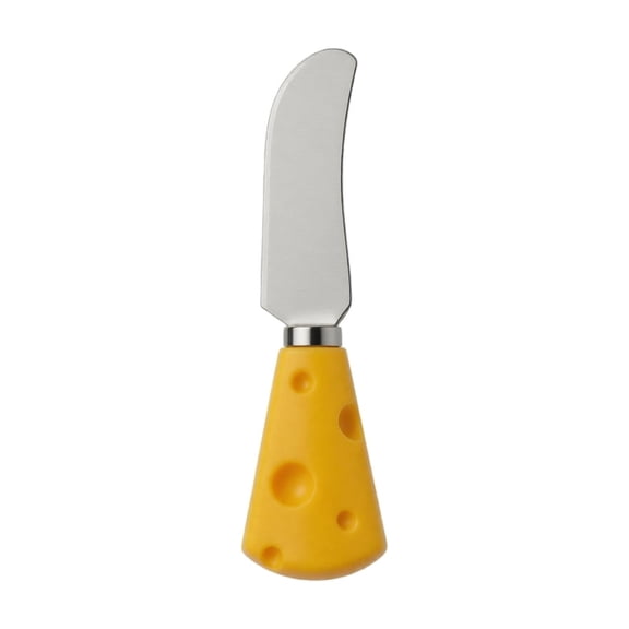 Cheese Knife, Stainless Steel Yellow Cheese Handle, 1 Piece Kitchen Table Knife, for Spreading Butter Cutting Cheese Fruit and Pizza for Home Kitchen Restaurant