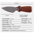 Cheese Knife Wooden Handle Butter Cutting Knife and Fork Titanium ...