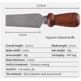 Cheese Knife Wooden Handle Butter Cutting Knife and Fork Titanium ...