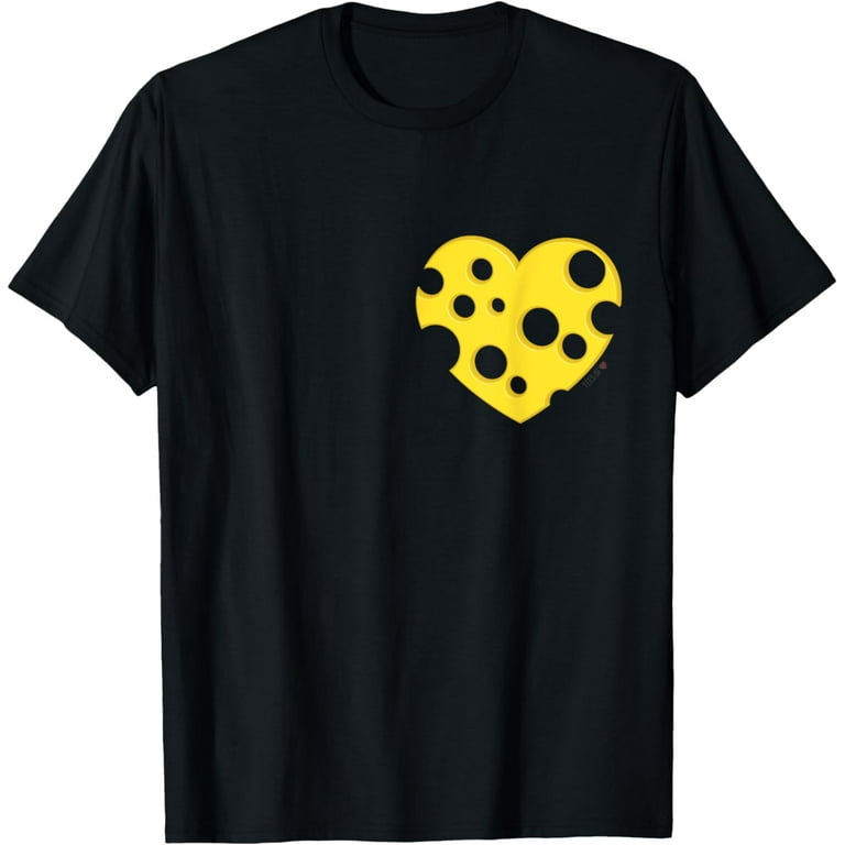 I Love Cheese T-Shirt Cheese Heart Design Tee I Love Cheese T-Shirt Cheese Heart Design Tee