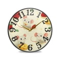 thumbnail image 1 of Cheese Mice Strawberries Wall Clock 12 Inch Silent Non Ticking Battery Operated Easy to Read for Kitchen Living Room, 1 of 8