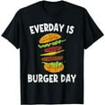 thumbnail image 1 of Cheese On Burger Day Fun Hamburger Lover Graphic T-Shirt, 1 of 5