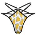 thumbnail image 1 of Cheese Pattern On White Background Open Type Women's Panties Crotch Opening G-strings Thongs Lingeries Underwear, 1 of 7